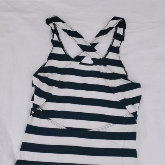 Garage Striped Criss Cross Back Halter Bodycon Dress- NWOT - Picture 7 of 14